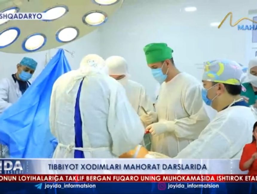 Tibbiyot xodimlari mahorat darslarida.